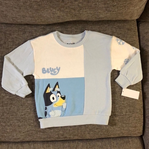 BLUEY Moose Toddler Boy Bluey Sweatshirt Pullover Sweatpants Set Blue 5T - Picture 7 of 16